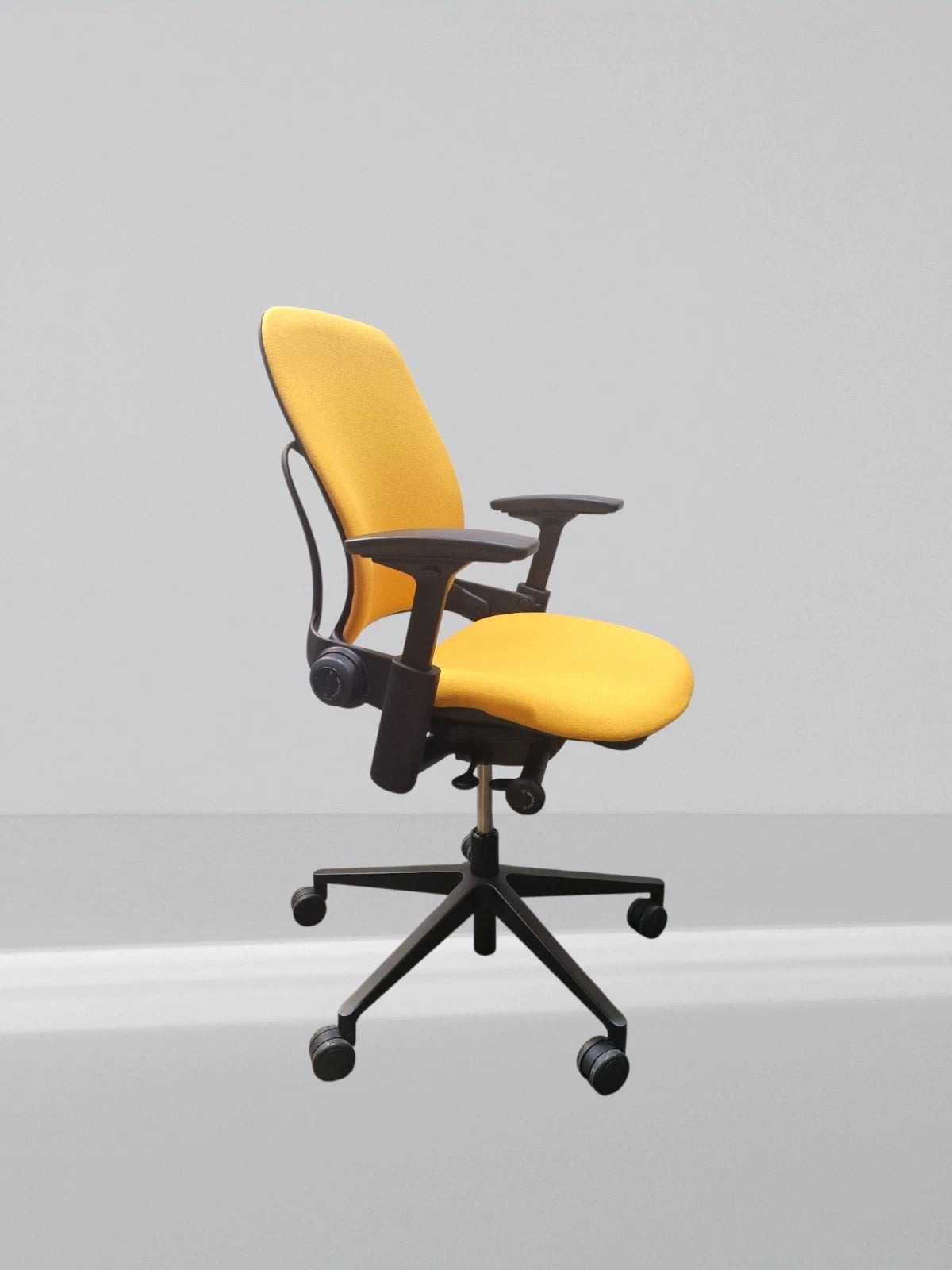 Steelcase leap v2 height adjustable arm in new Yellow fabric
