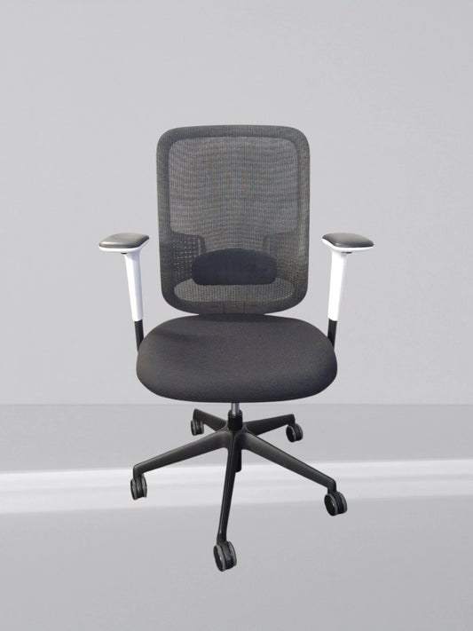 Orangebox Do White Frame New Black Fabric Seat