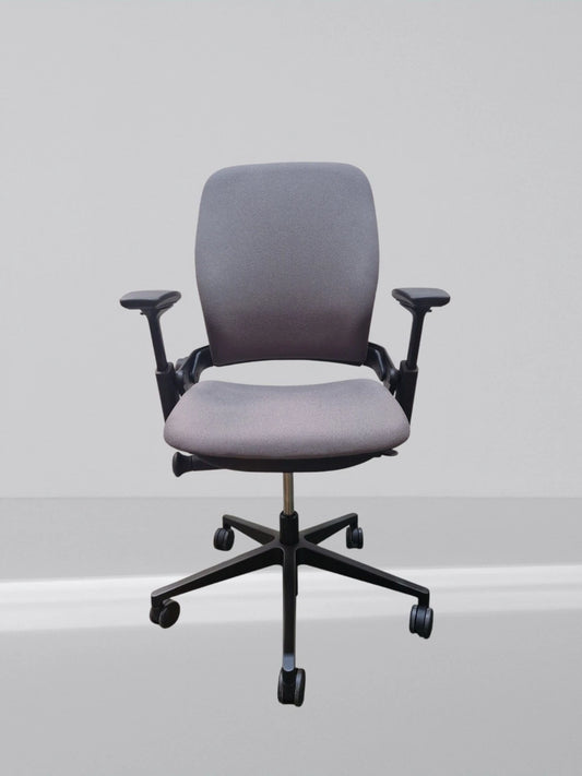 Steelcase leap v2 height adjustable arm in new Grey fabric