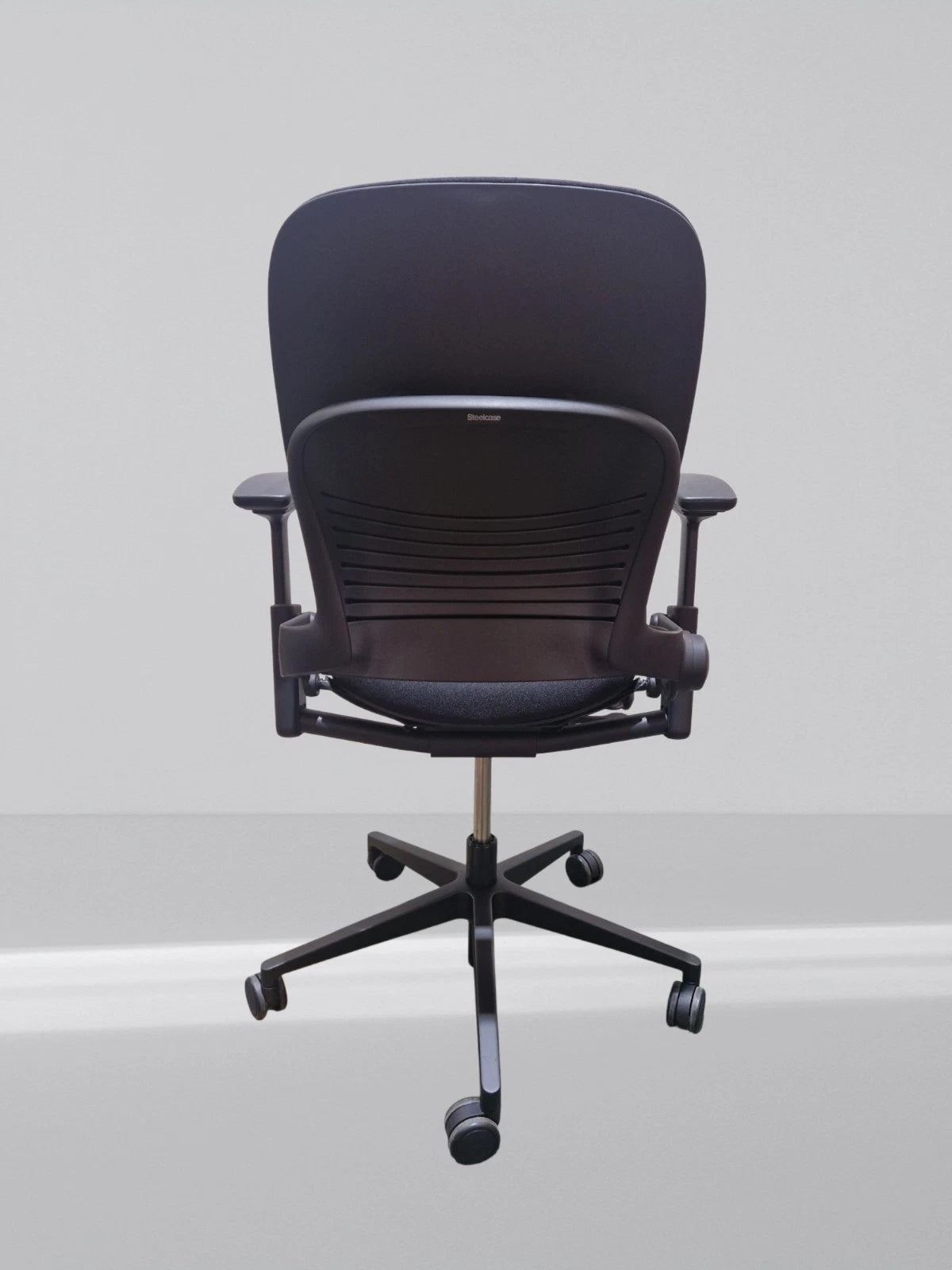 Steelcase leap v2 height adjustable arm in new black fabric