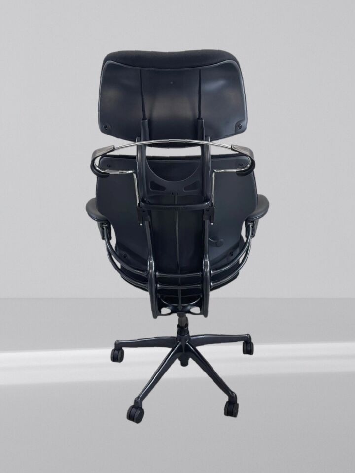 Humanscale Freedom High Back Chair With Head Rest In New Black Fabric