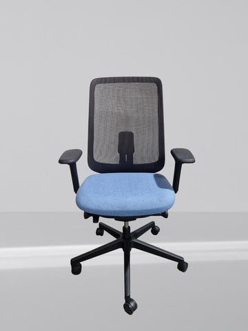 HERMAN MILLER VERUS CHAIR IN NEW BLUE FABRIC