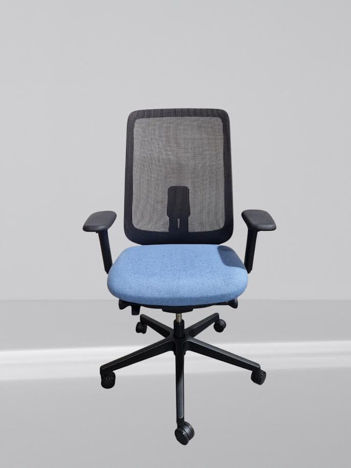 HERMAN MILLER VERUS CHAIR IN NEW BLUE FABRIC