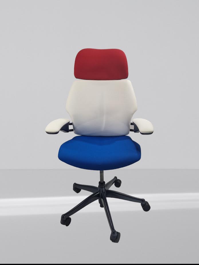 Humanscale Freedom High Back Chair With Head Rest In New multi mixed fabric