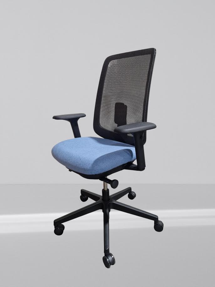 HERMAN MILLER VERUS CHAIR IN NEW BLUE FABRIC