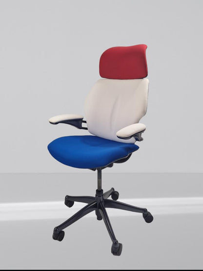 Humanscale Freedom High Back Chair With Head Rest In New multi mixed fabric