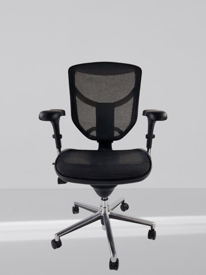 ERGOHUMAN ENJOY BLACK FRAME WITH ALUMINIUM 5 STAR BASE