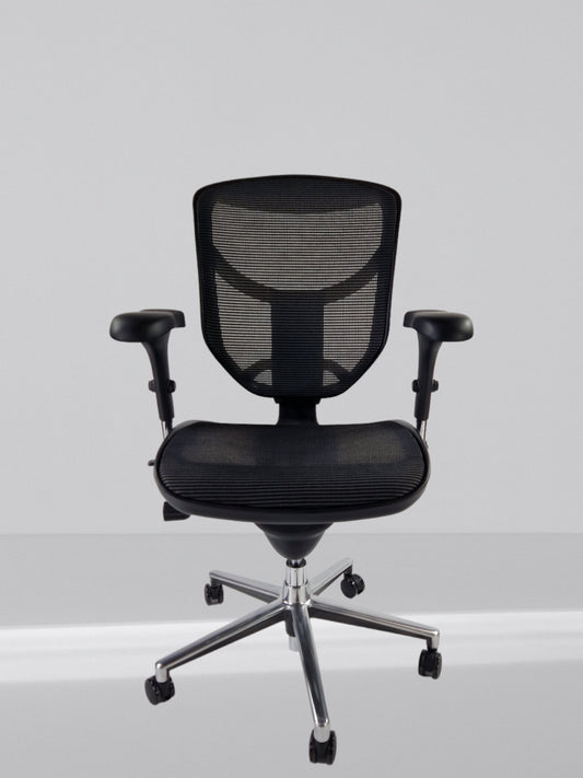 ERGOHUMAN ENJOY BLACK FRAME WITH ALUMINIUM 5 STAR BASE