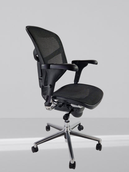 ERGOHUMAN ENJOY BLACK FRAME WITH ALUMINIUM 5 STAR BASE