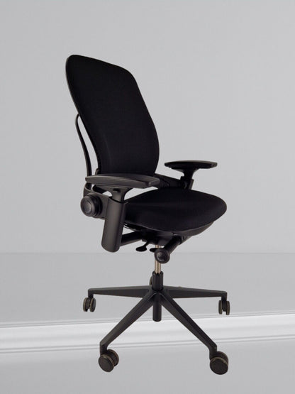 STEELCASE LEAP V2 IN NEW BLACK FABRIC