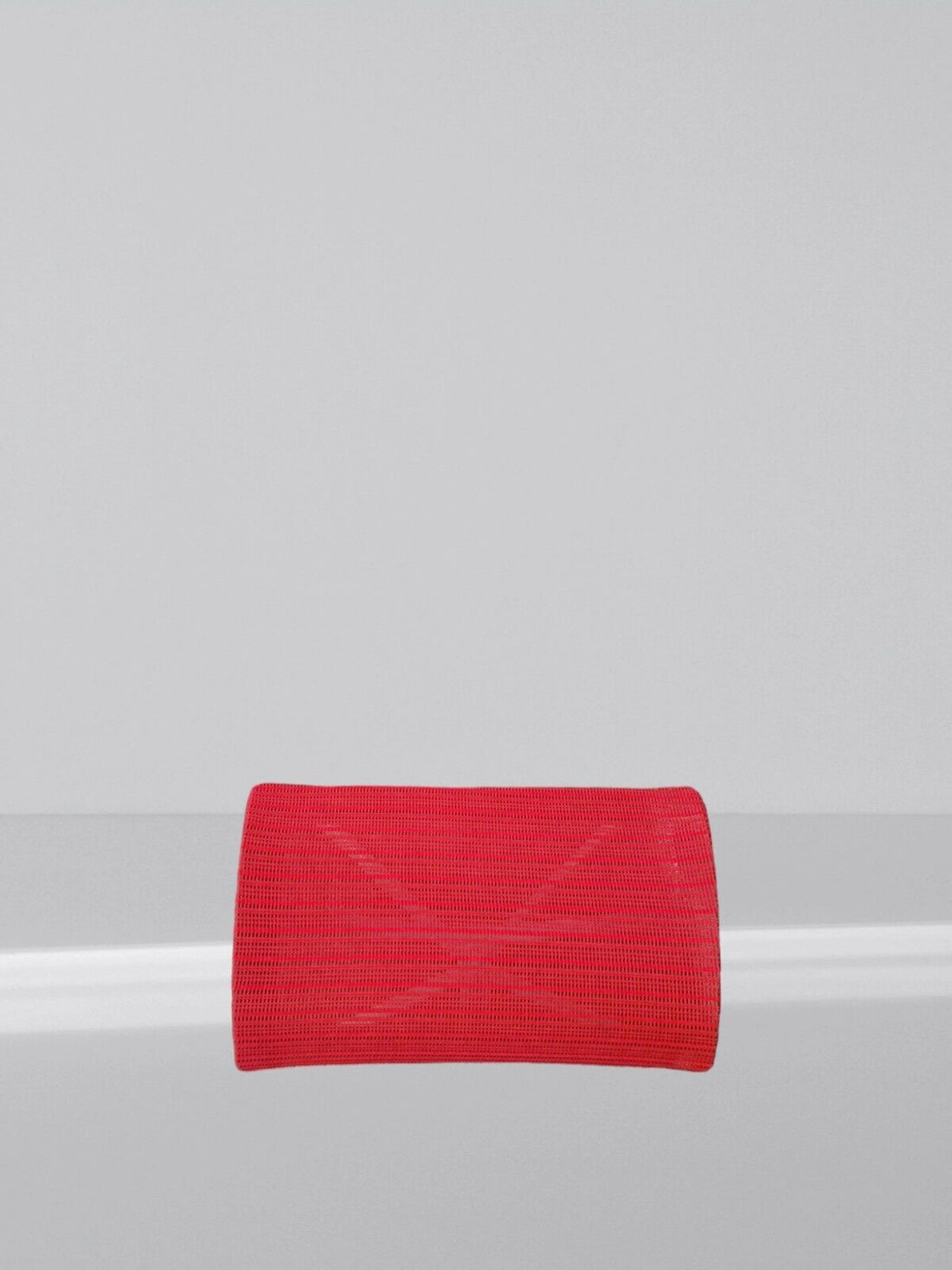 Ergohuman Ottoman Leg Rest In Red Mesh with Grey Frame