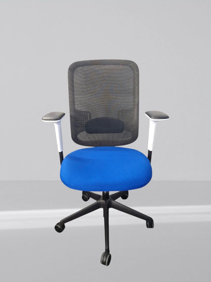 Orangebox Do White Frame New Blue Fabric Seat