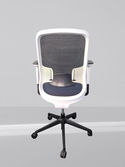 Orangebox Do White Frame New Blue Fabric Seat