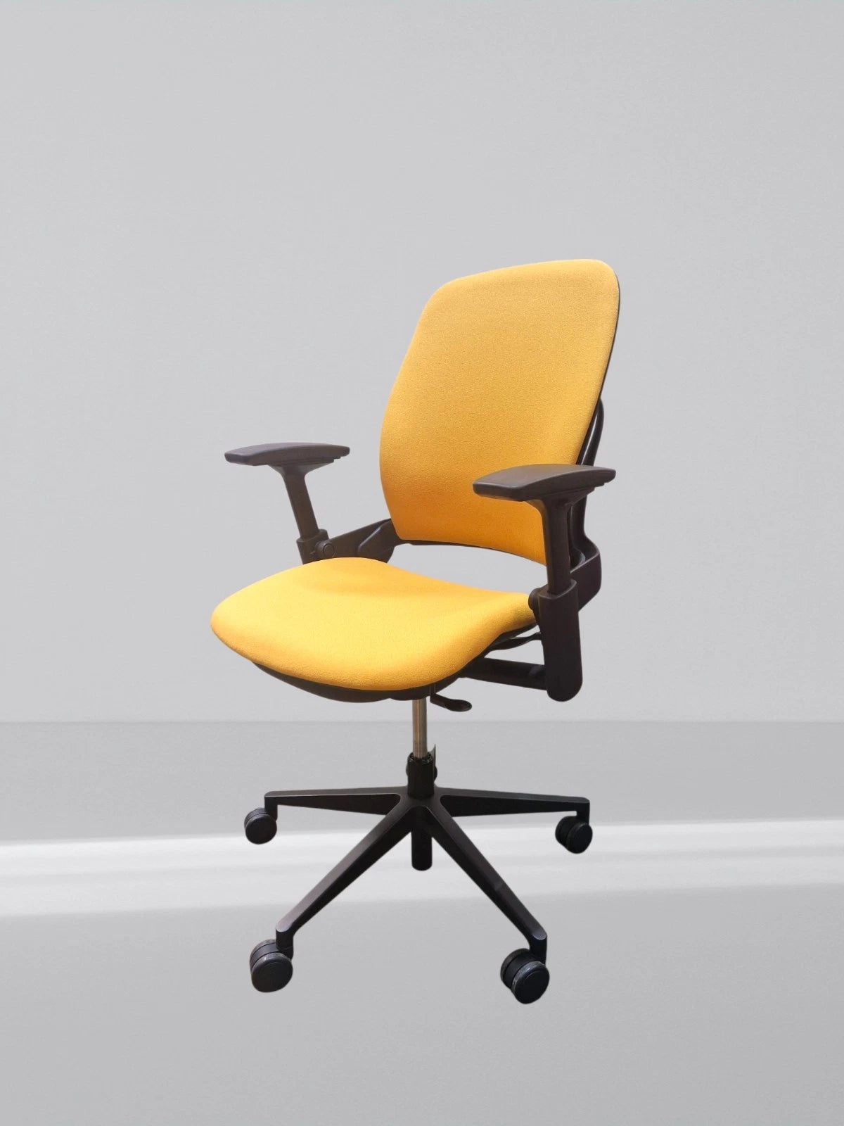 Steelcase leap v2 height adjustable arm in new Yellow fabric