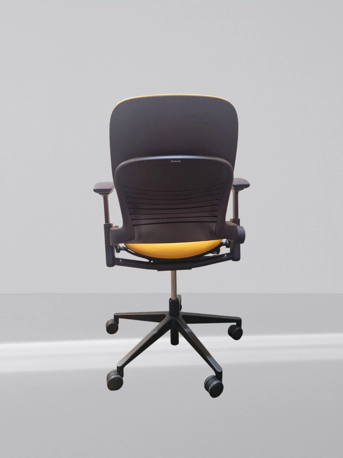 Steelcase leap v2 height adjustable arm in new Yellow fabric