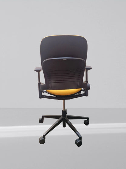 Steelcase leap v2 height adjustable arm in new Yellow fabric